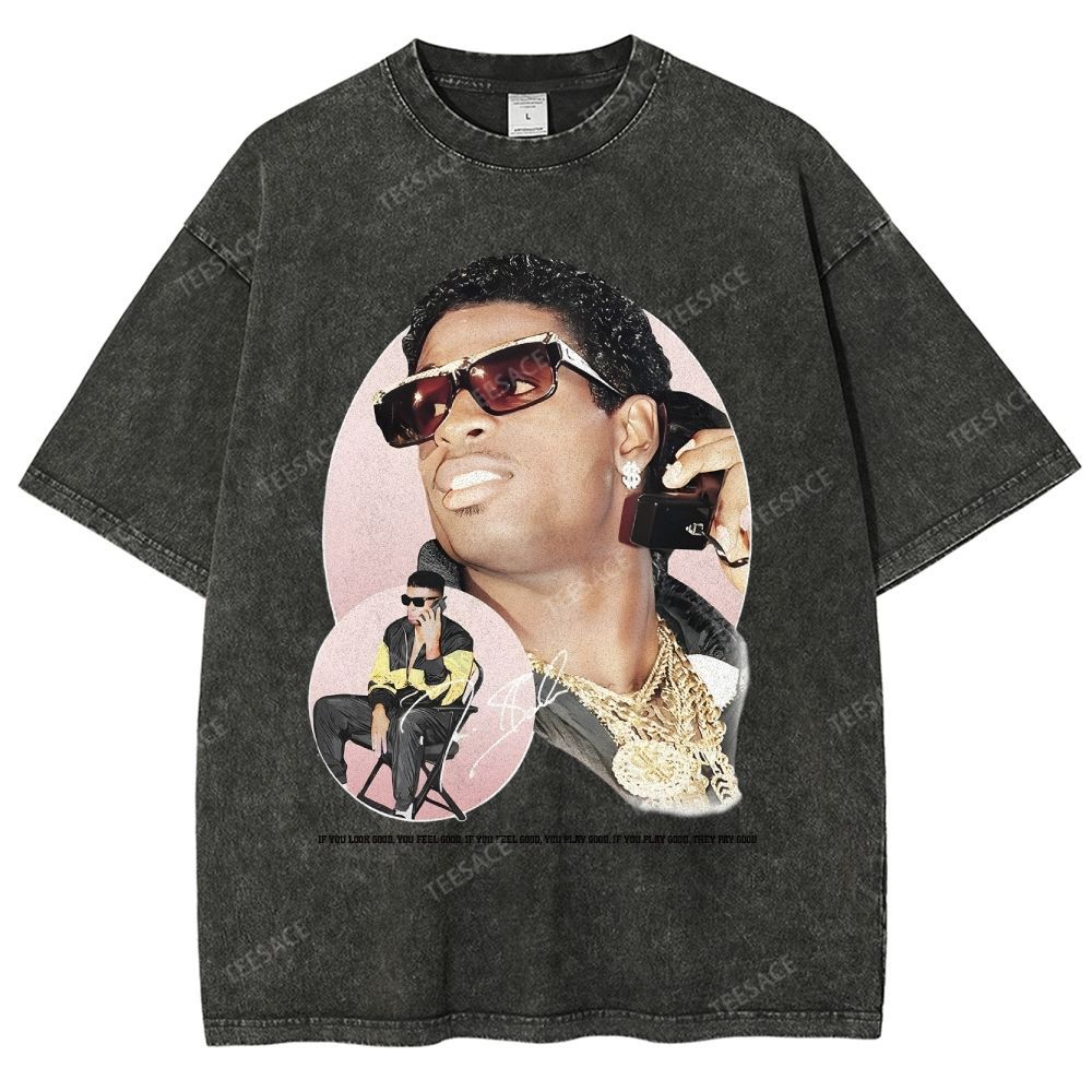 DEION SANDERS Vintage Tee Unisex-Adult Oversized Washed Cotton T-Shirt