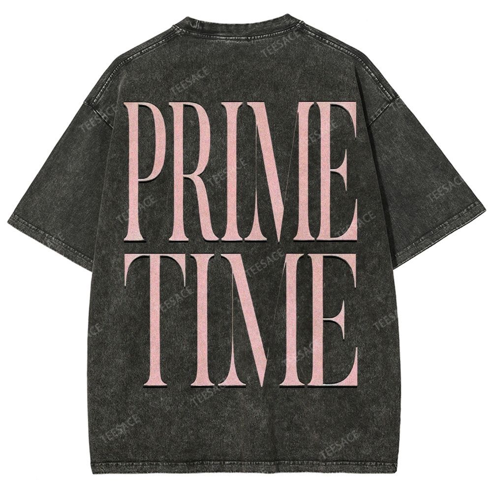 DEION SANDERS Vintage Tee Unisex-Adult Oversized Washed Cotton T-Shirt