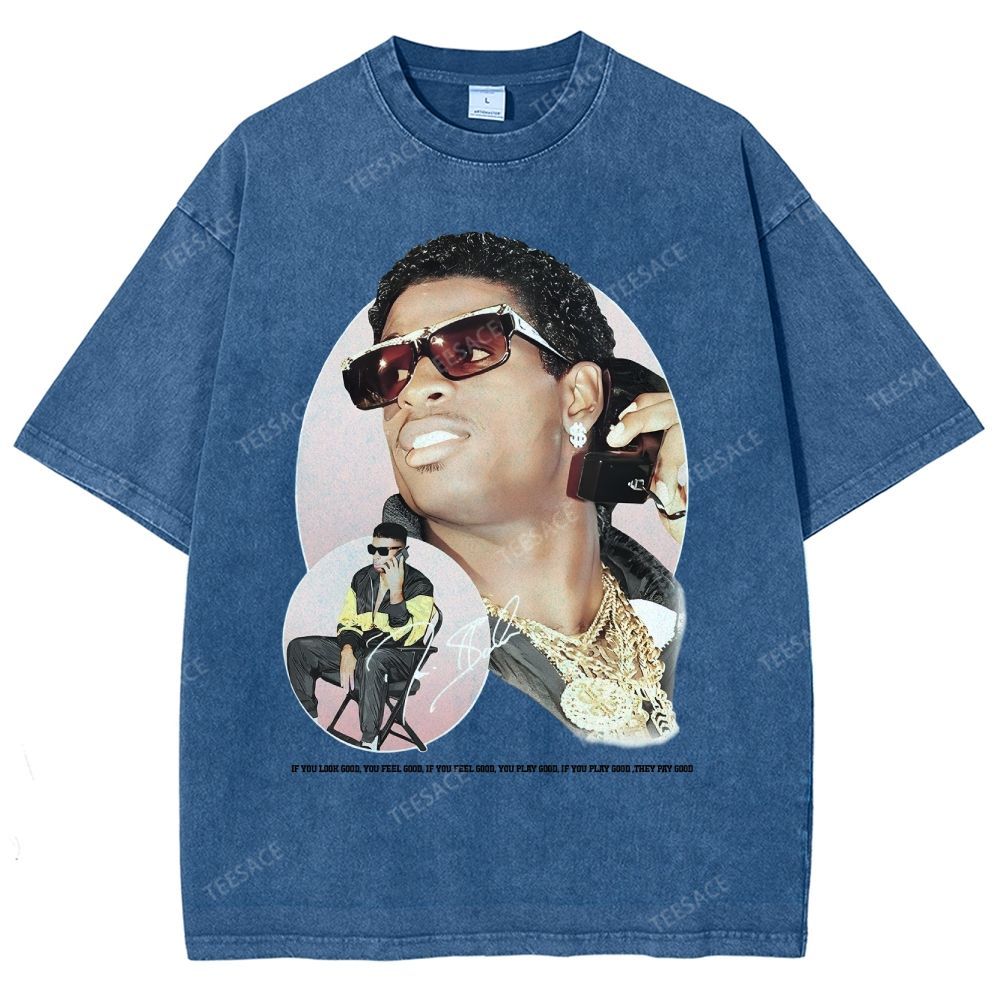 DEION SANDERS Vintage Tee Unisex-Adult Oversized Washed Cotton T-Shirt