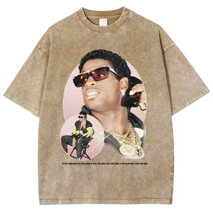 DEION SANDERS Vintage Tee Unisex-Adult Oversized Washed Cotton T-Shirt