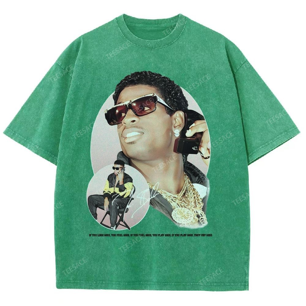 DEION SANDERS Vintage Tee Unisex-Adult Oversized Washed Cotton T-Shirt