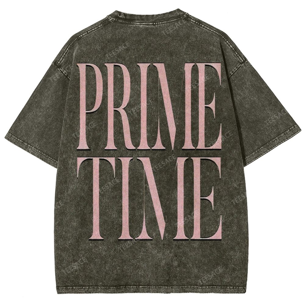DEION SANDERS Vintage Tee Unisex-Adult Oversized Washed Cotton T-Shirt