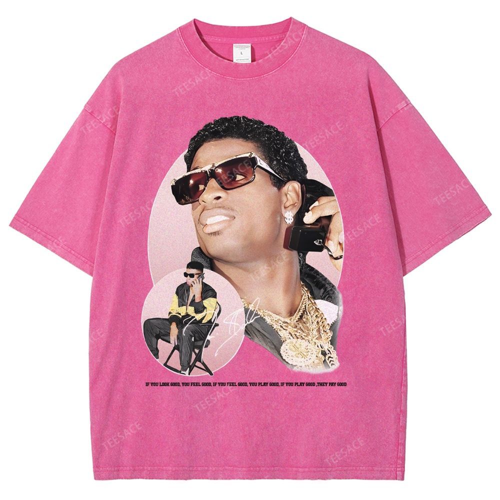 DEION SANDERS Vintage Tee Unisex-Adult Oversized Washed Cotton T-Shirt
