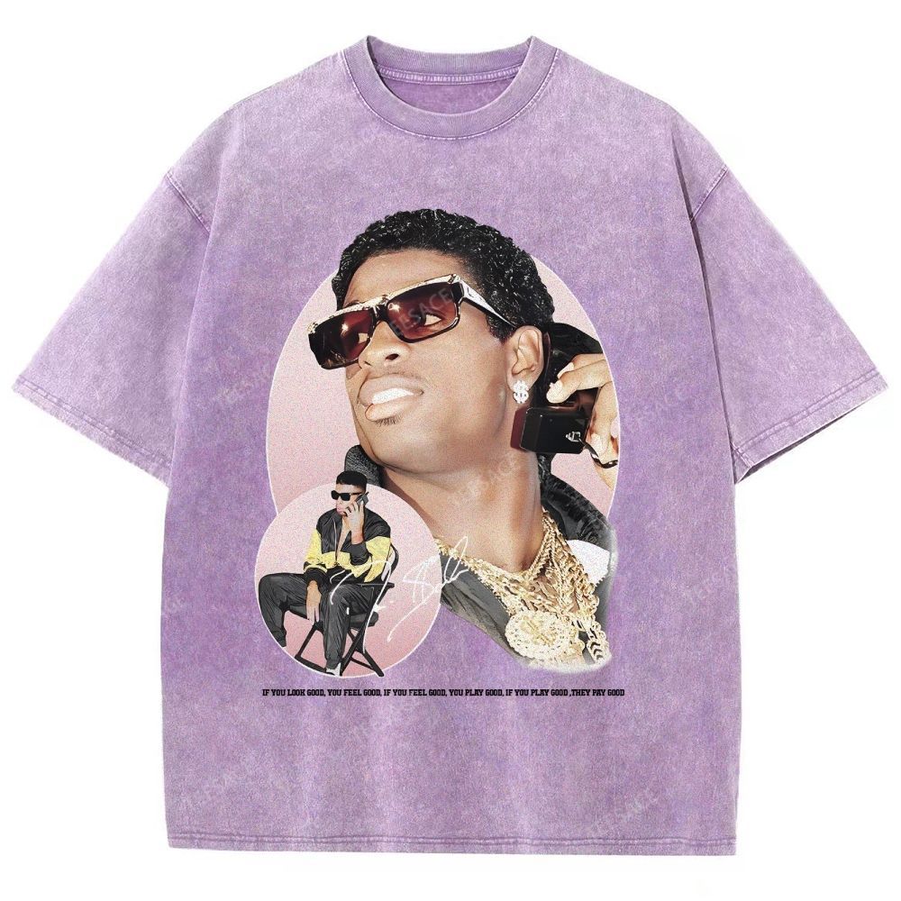 DEION SANDERS Vintage Tee Unisex-Adult Oversized Washed Cotton T-Shirt