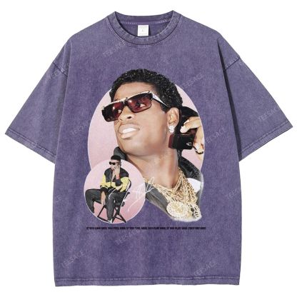 DEION SANDERS Vintage Tee Unisex-Adult Oversized Washed Cotton T-Shirt