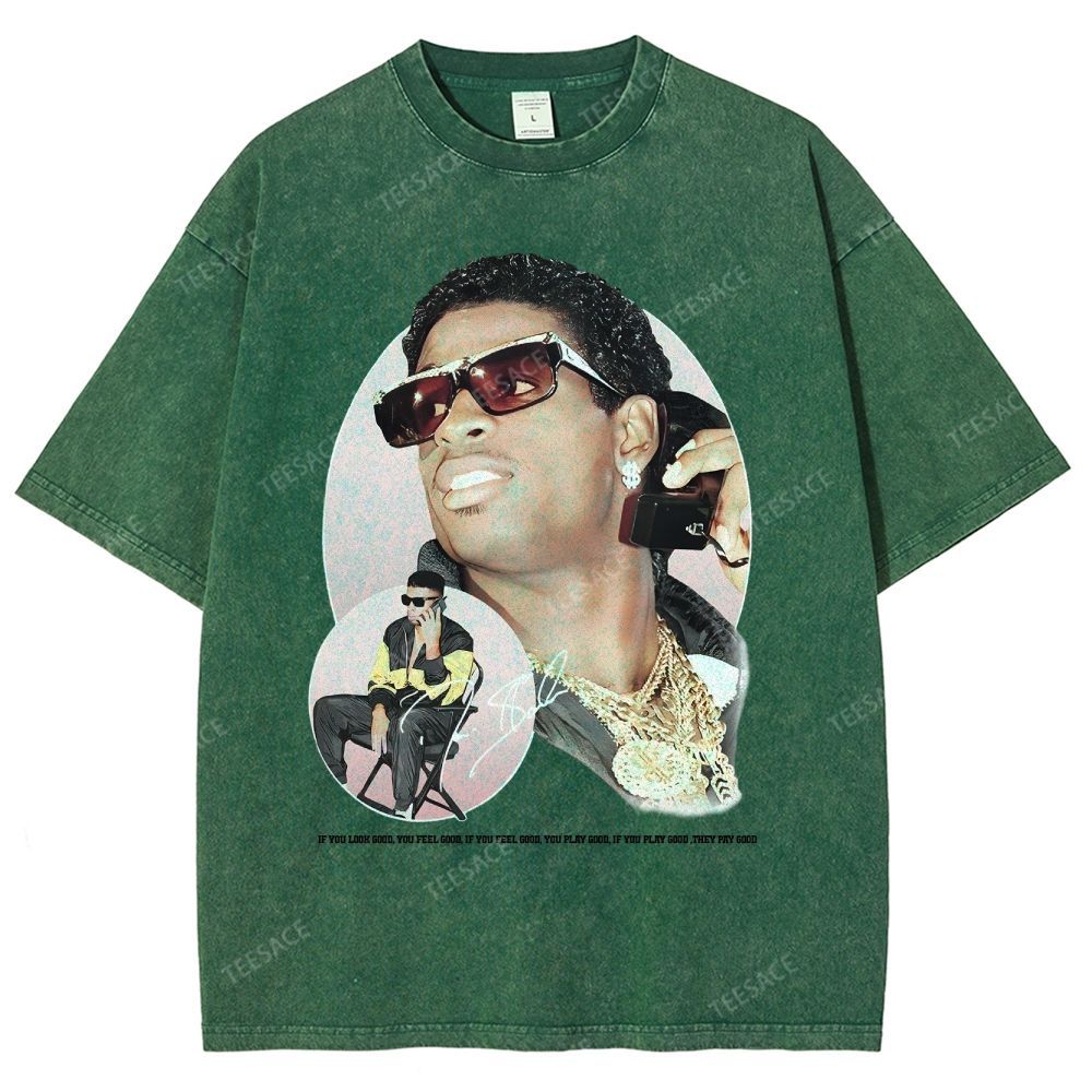 DEION SANDERS Vintage Tee Unisex-Adult Oversized Washed Cotton T-Shirt