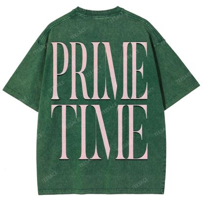 DEION SANDERS Vintage Tee Unisex-Adult Oversized Washed Cotton T-Shirt
