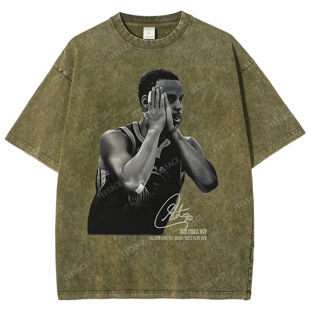 STEPHEN CURRY Tee Unisex-Adult Oversized Washed Cotton T-Shirt 