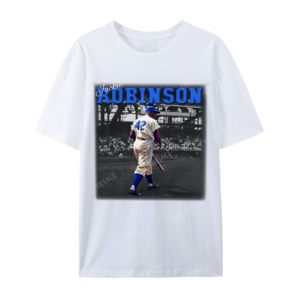 Unisex-Adult Vintage Oversized Washed Cotton T-Shirt | JACKIE ROBINSON