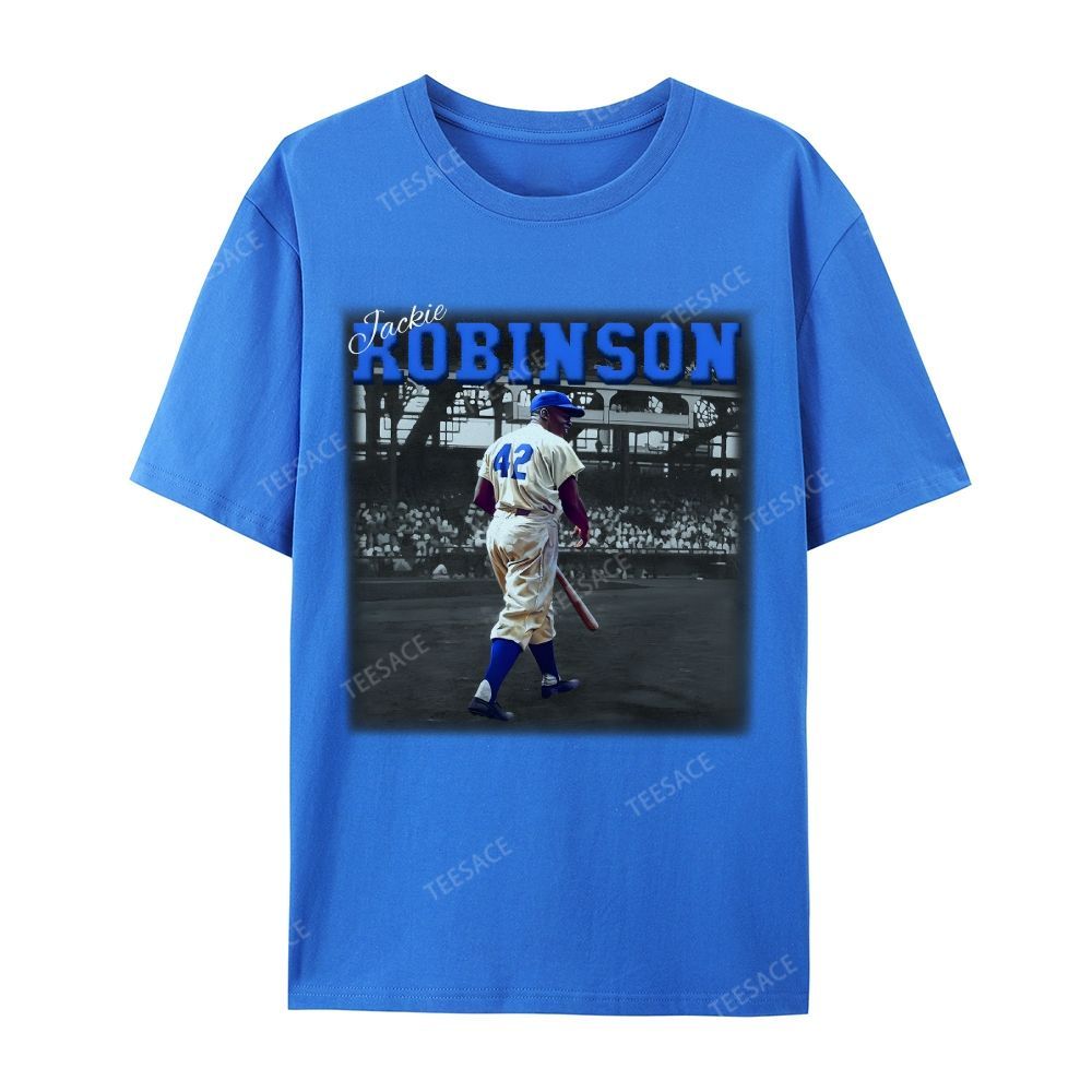 Unisex-Adult Vintage Oversized Washed Cotton T-Shirt | JACKIE ROBINSON