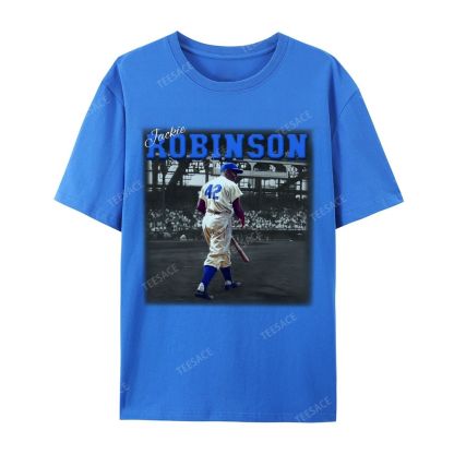 Unisex-Adult Vintage Oversized Washed Cotton T-Shirt | JACKIE ROBINSON