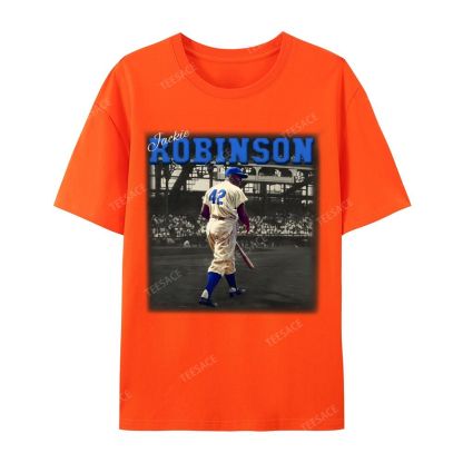 Unisex-Adult Vintage Oversized Washed Cotton T-Shirt | JACKIE ROBINSON