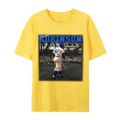 Unisex-Adult Vintage Oversized Washed Cotton T-Shirt | JACKIE ROBINSON