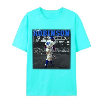 Unisex-Adult Vintage Oversized Washed Cotton T-Shirt | JACKIE ROBINSON