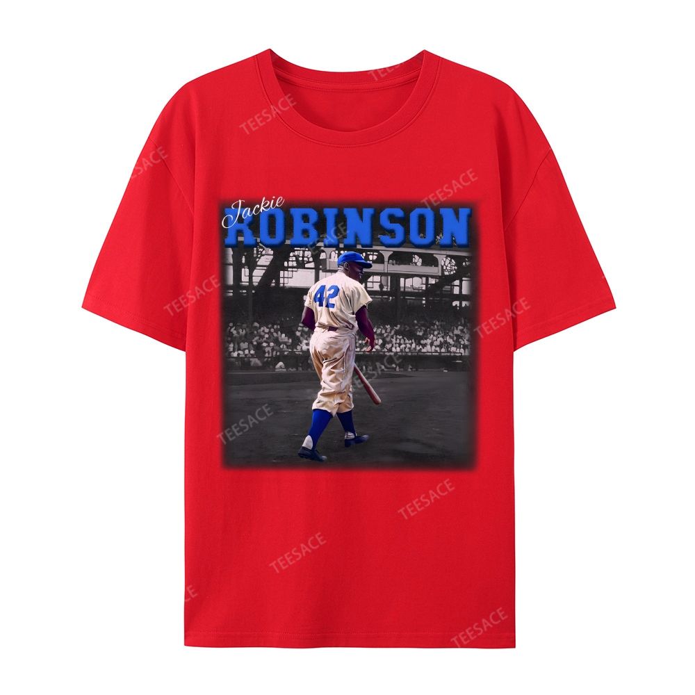 Unisex-Adult Vintage Oversized Washed Cotton T-Shirt | JACKIE ROBINSON
