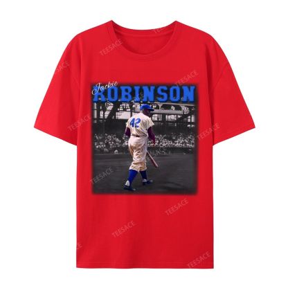 Unisex-Adult Vintage Oversized Washed Cotton T-Shirt | JACKIE ROBINSON