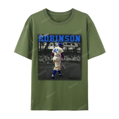 Unisex-Adult Vintage Oversized Washed Cotton T-Shirt | JACKIE ROBINSON