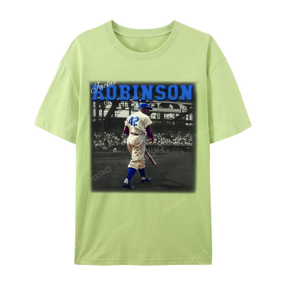 Unisex-Adult Vintage Oversized Washed Cotton T-Shirt | JACKIE ROBINSON