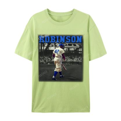 Unisex-Adult Vintage Oversized Washed Cotton T-Shirt | JACKIE ROBINSON