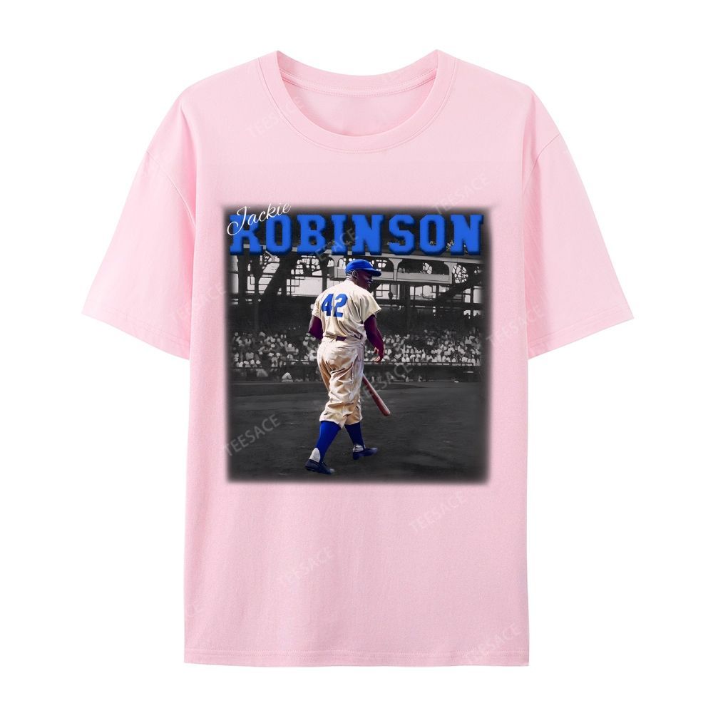 Unisex-Adult Vintage Oversized Washed Cotton T-Shirt | JACKIE ROBINSON