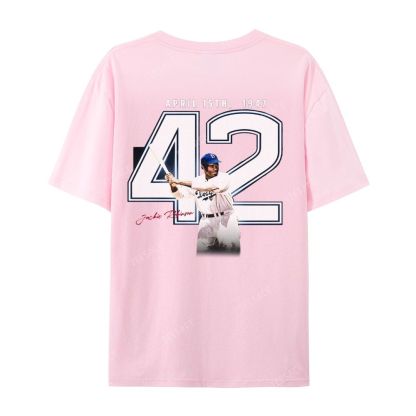 Unisex-Adult Vintage Oversized Washed Cotton T-Shirt | JACKIE ROBINSON