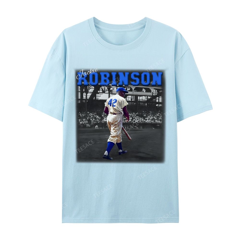 Unisex-Adult Vintage Oversized Washed Cotton T-Shirt | JACKIE ROBINSON