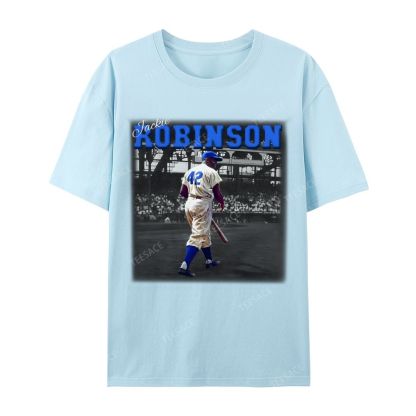 Unisex-Adult Vintage Oversized Washed Cotton T-Shirt | JACKIE ROBINSON