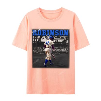 Unisex-Adult Vintage Oversized Washed Cotton T-Shirt | JACKIE ROBINSON