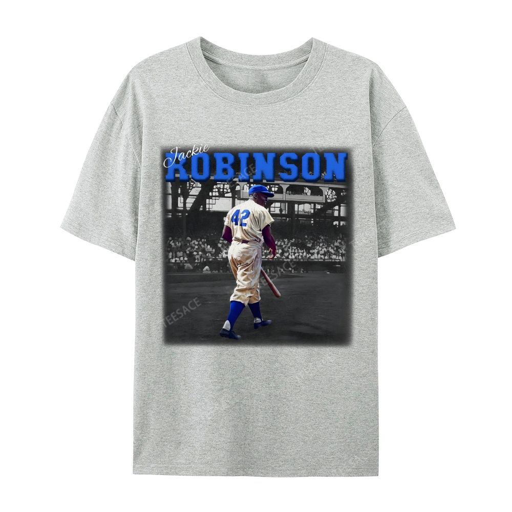 Unisex-Adult Vintage Oversized Washed Cotton T-Shirt | JACKIE ROBINSON