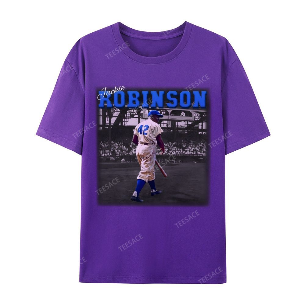 Unisex-Adult Vintage Oversized Washed Cotton T-Shirt | JACKIE ROBINSON