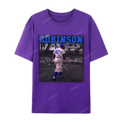 Unisex-Adult Vintage Oversized Washed Cotton T-Shirt | JACKIE ROBINSON