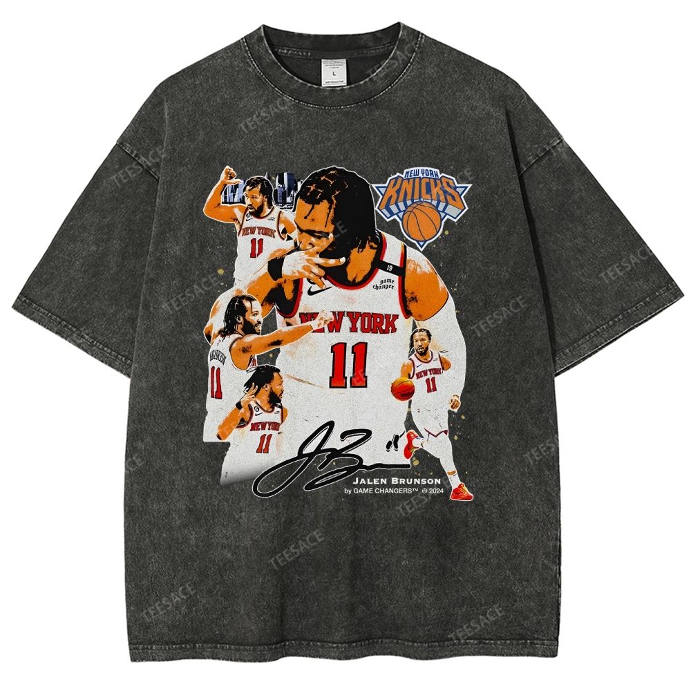 Unisex-Adult Ultra Cotton Washed T-Shirt Graphic JALEN BRUNSON V2 TEE