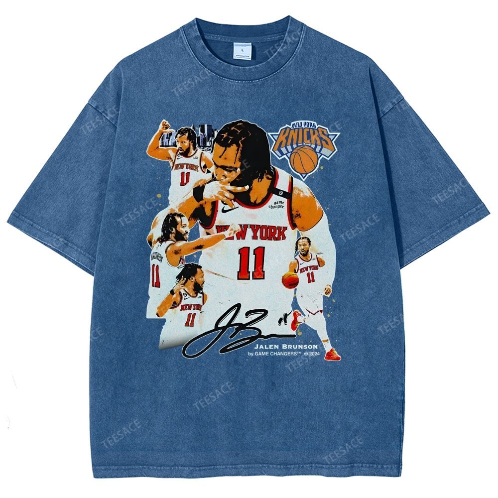 Unisex-Adult Ultra Cotton Washed T-Shirt Graphic JALEN BRUNSON V2 TEE