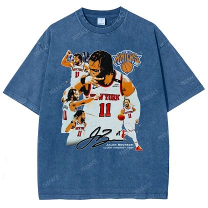 Unisex-Adult Ultra Cotton Washed T-Shirt Graphic JALEN BRUNSON V2 TEE