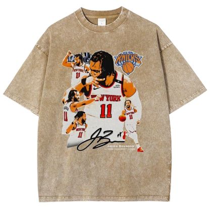 Unisex-Adult Ultra Cotton Washed T-Shirt Graphic JALEN BRUNSON V2 TEE
