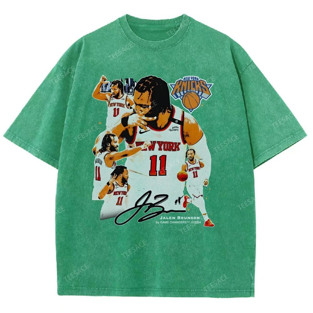 Unisex-Adult Ultra Cotton Washed T-Shirt Graphic JALEN BRUNSON V2 TEE