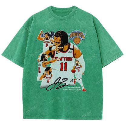 Unisex-Adult Ultra Cotton Washed T-Shirt Graphic JALEN BRUNSON V2 TEE