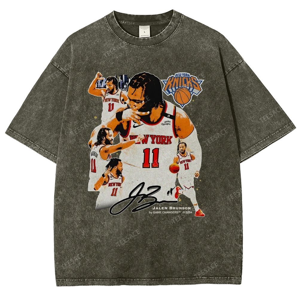 Unisex-Adult Ultra Cotton Washed T-Shirt Graphic JALEN BRUNSON V2 TEE