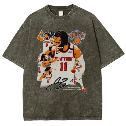 Unisex-Adult Ultra Cotton Washed T-Shirt Graphic JALEN BRUNSON V2 TEE