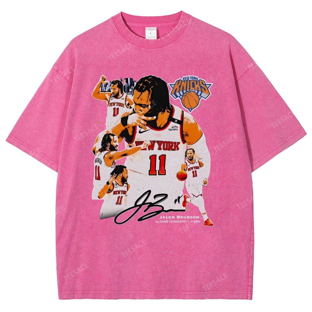 Unisex-Adult Ultra Cotton Washed T-Shirt Graphic JALEN BRUNSON V2 TEE