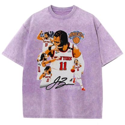 Unisex-Adult Ultra Cotton Washed T-Shirt Graphic JALEN BRUNSON V2 TEE