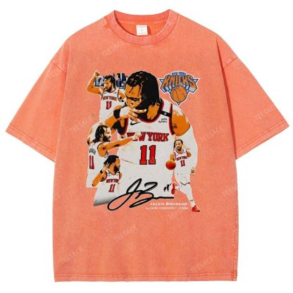 Unisex-Adult Ultra Cotton Washed T-Shirt Graphic JALEN BRUNSON V2 TEE