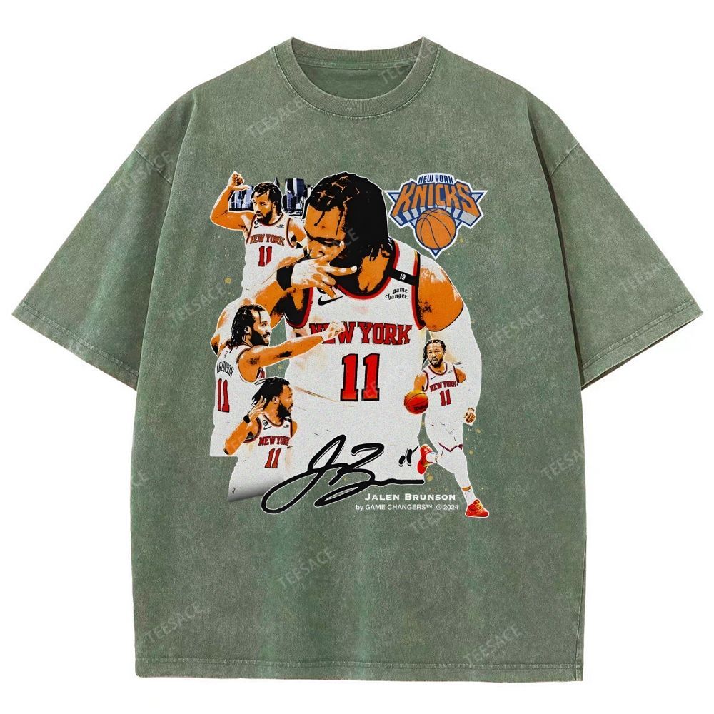 Unisex-Adult Ultra Cotton Washed T-Shirt Graphic JALEN BRUNSON V2 TEE
