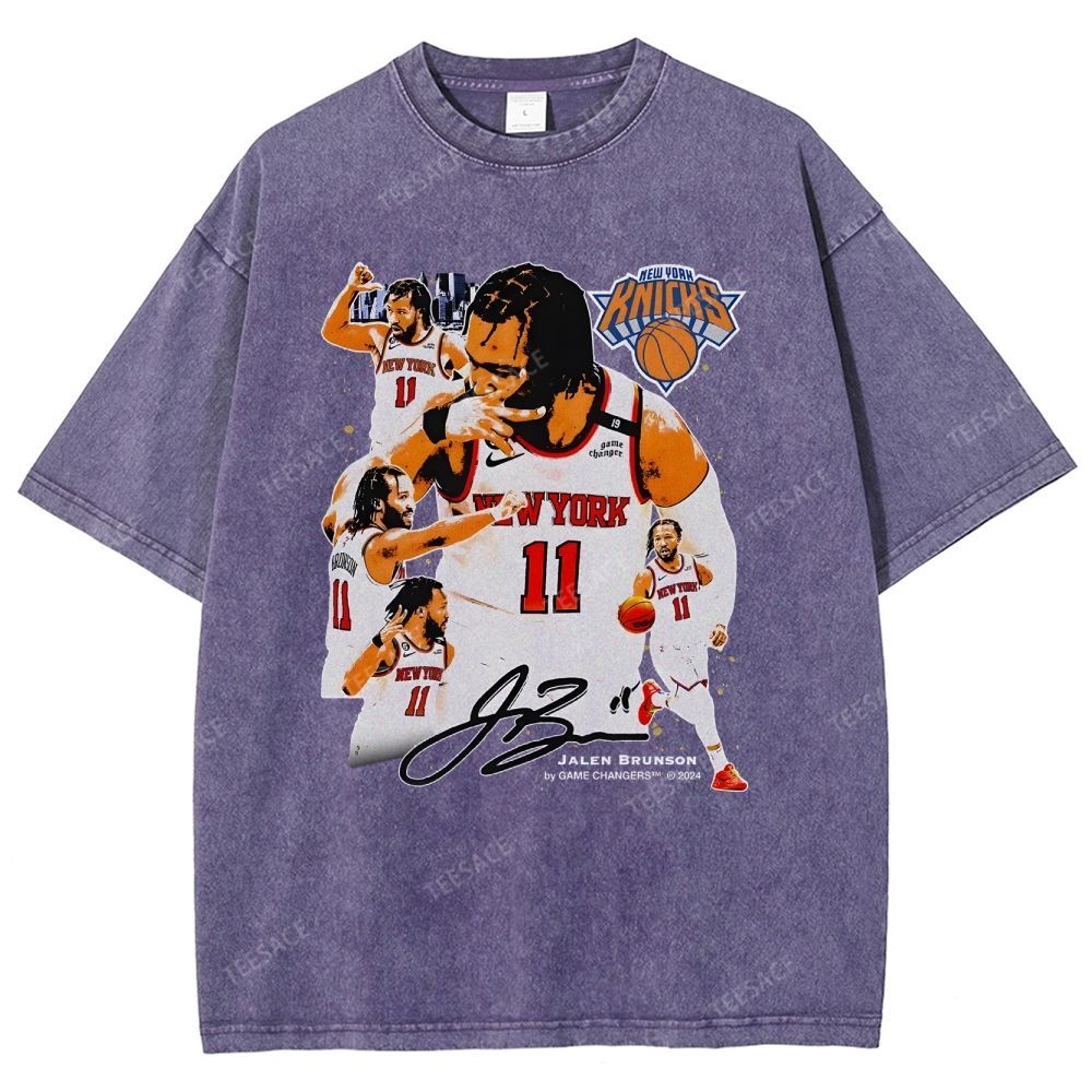 Unisex-Adult Ultra Cotton Washed T-Shirt Graphic JALEN BRUNSON V2 TEE