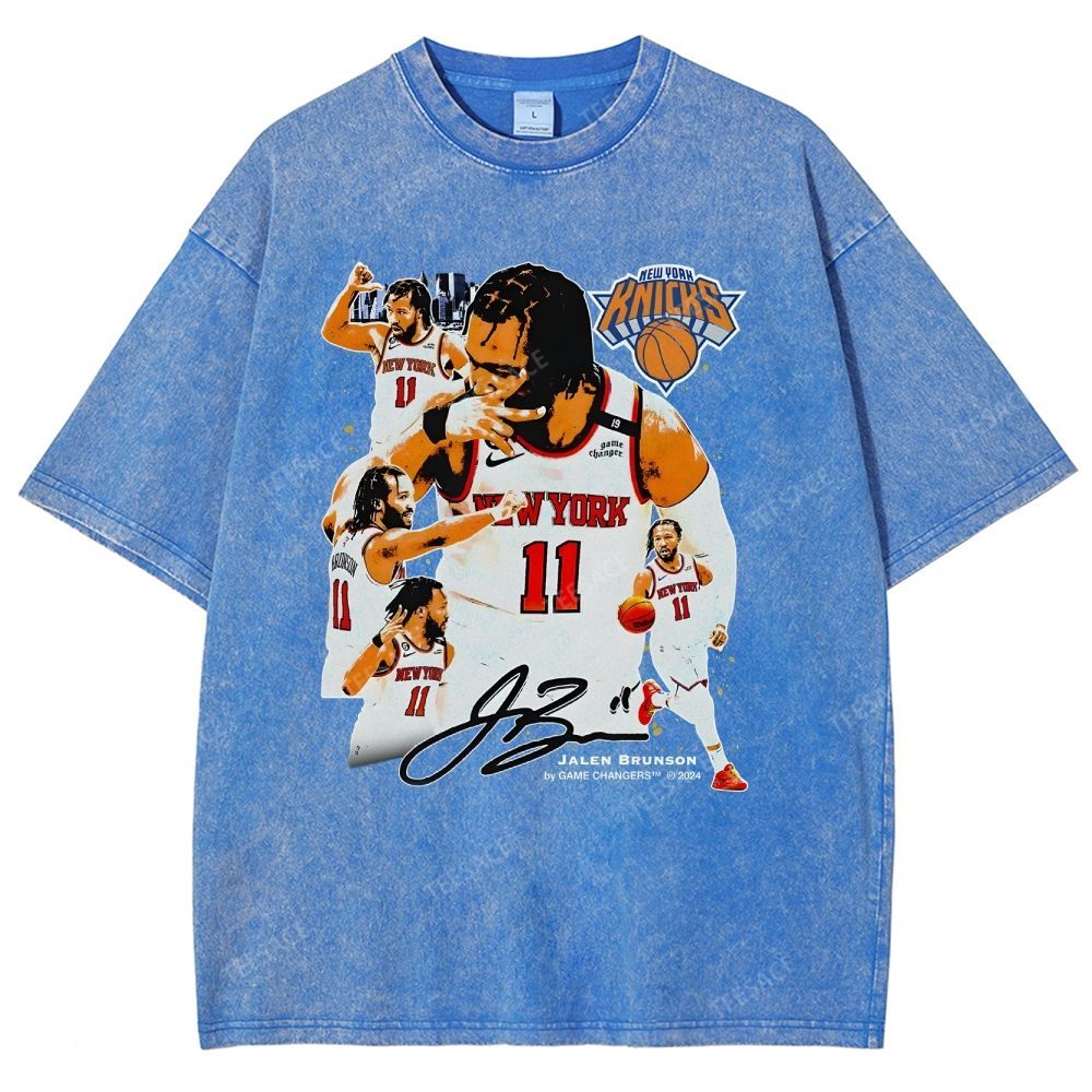 Unisex-Adult Ultra Cotton Washed T-Shirt Graphic JALEN BRUNSON V2 TEE