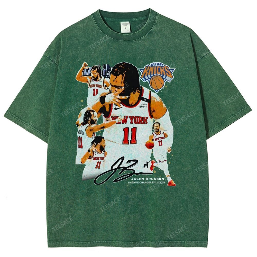 Unisex-Adult Ultra Cotton Washed T-Shirt Graphic JALEN BRUNSON V2 TEE
