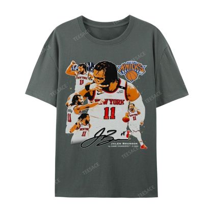 Unisex-Adult Ultra Cotton Washed T-Shirt Graphic JALEN BRUNSON V2 TEE