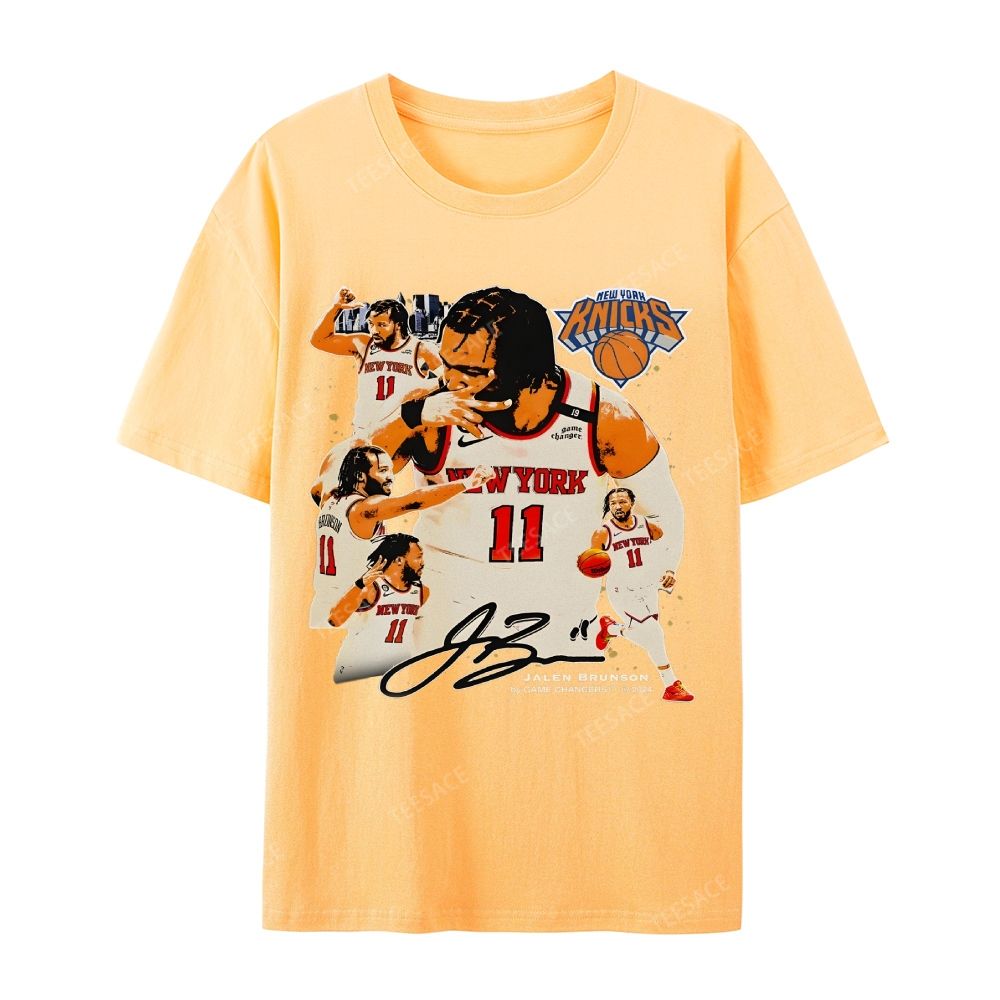 Unisex-Adult Ultra Cotton Washed T-Shirt Graphic JALEN BRUNSON V2 TEE