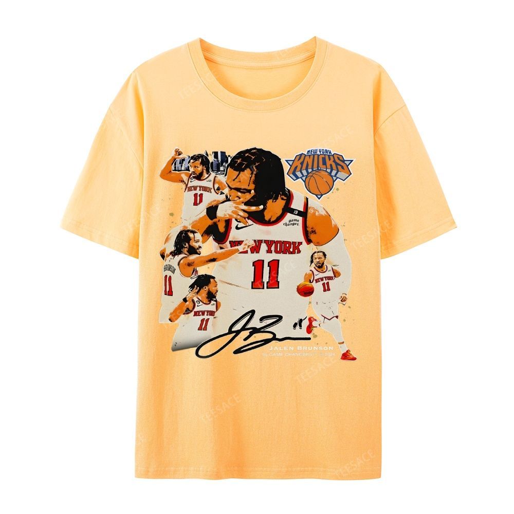 Unisex-Adult Ultra Cotton Washed T-Shirt Graphic JALEN BRUNSON V2 TEE