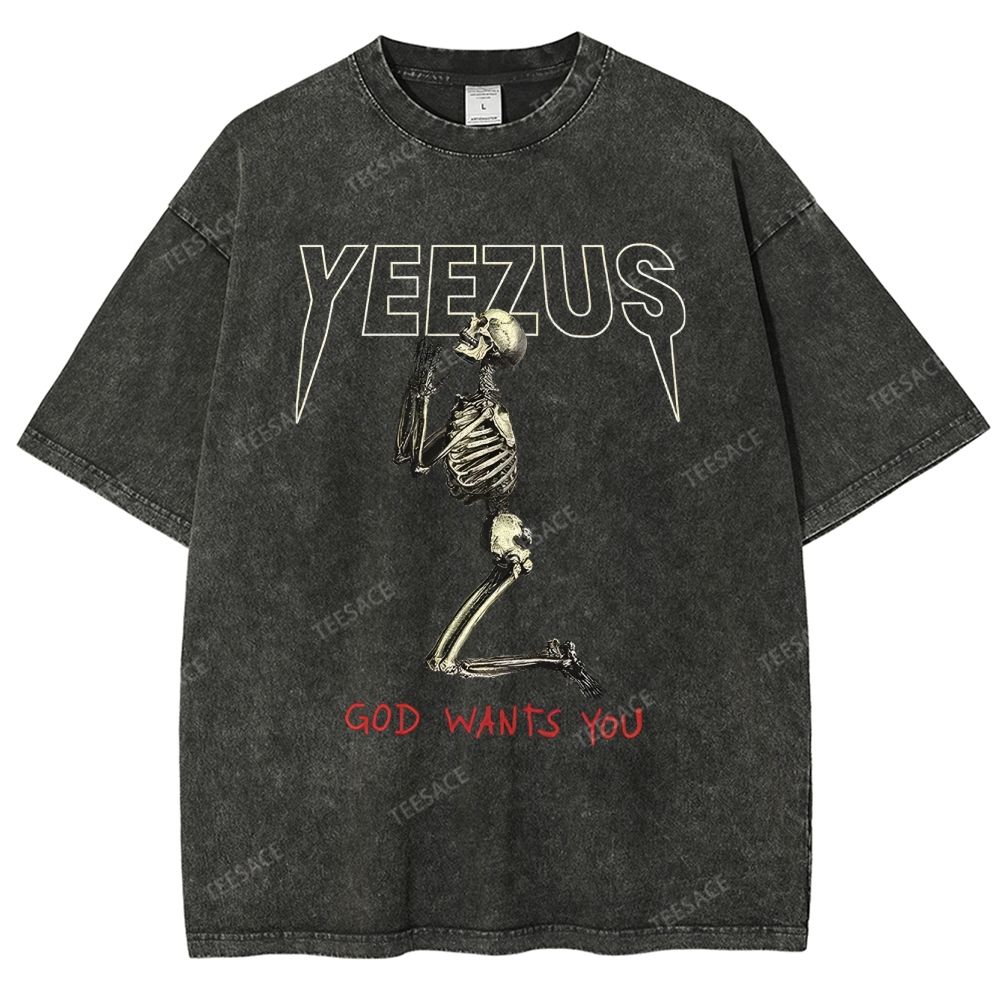 KANYE WEST  Soft-Washed Unisex Casual Vintage Tee